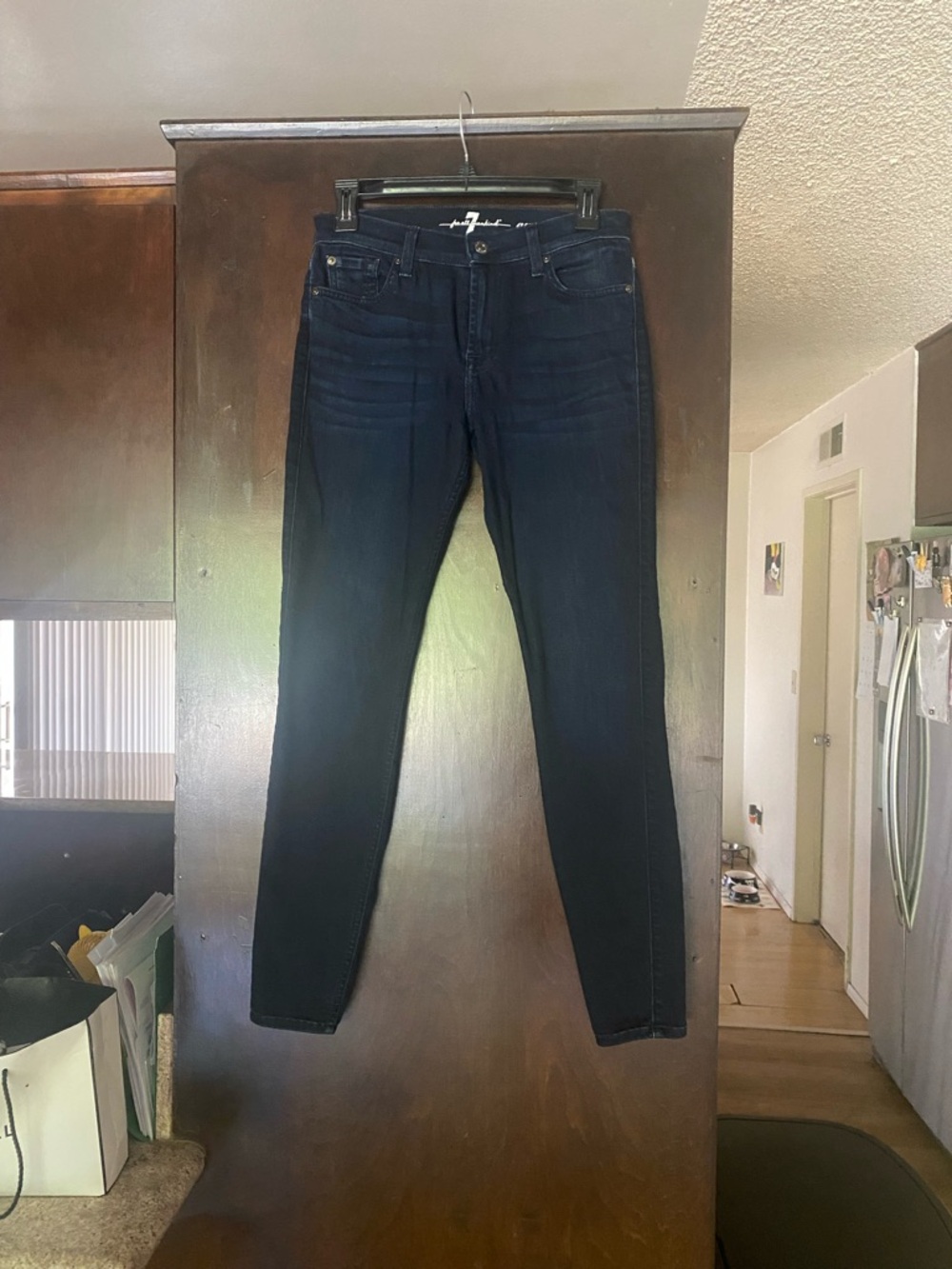 7 For All Mankind Gwenevere Skinny Jeans - Dark Blue